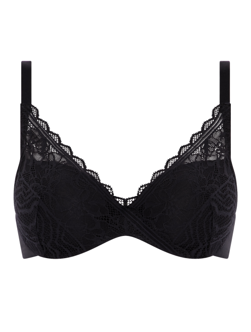 Hartvormige BH Chantelle - Floral Touch - Zwart - 011